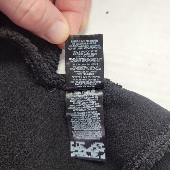 Asos Design Black Textured Adjustable Side Tie Bikini Bottom Swimwear - Picture 5 of 7